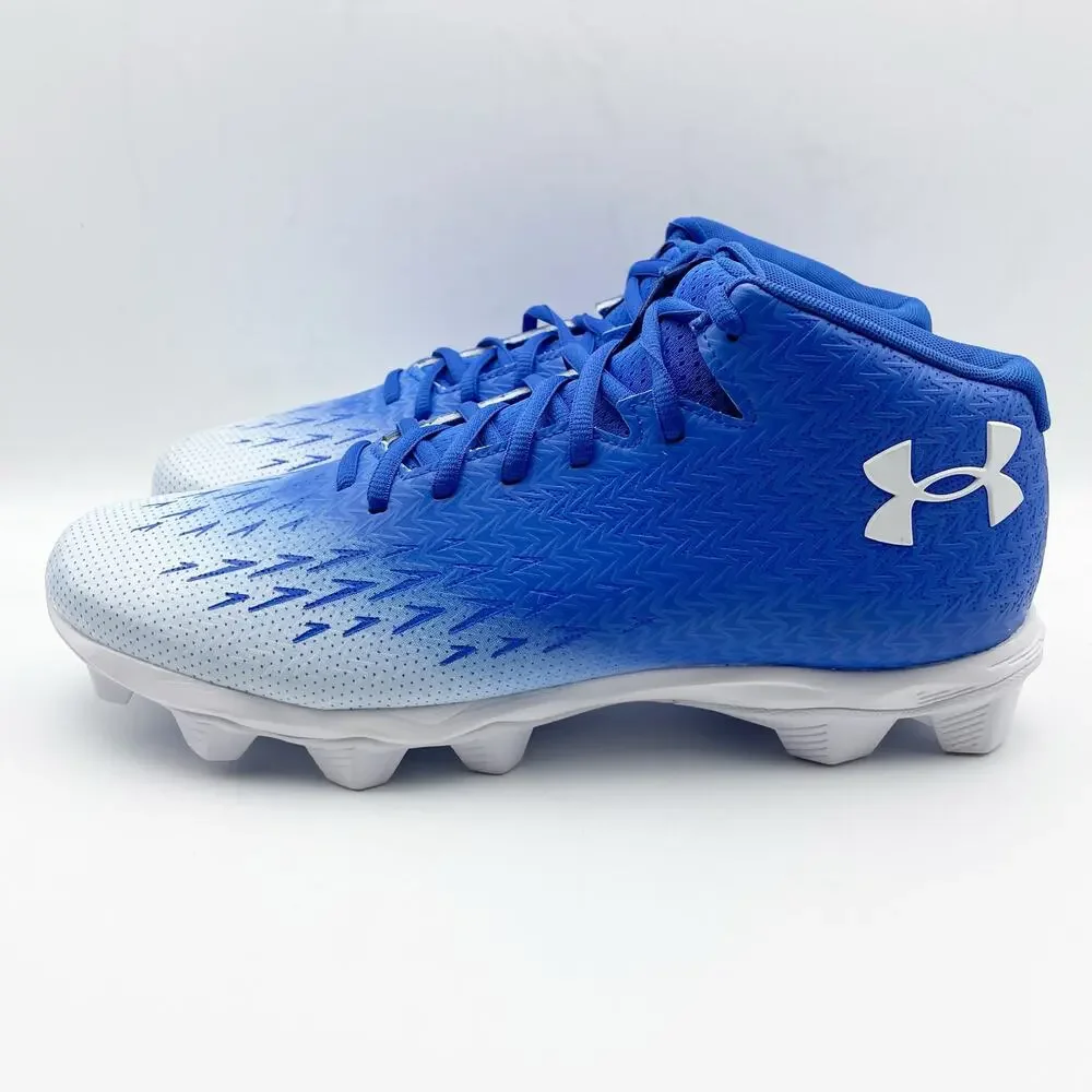 Under Armour Mens Spotlight Fran RM 4.0 Football Cleats US 8.5 White Blue EUC